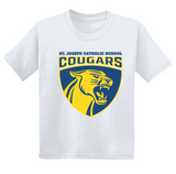 Cougars PE Logo White Short Sleeved T Shirt
