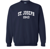 Navy Blue Crewneck Sweatshirt with ST. JOSEPH 1943 Logo