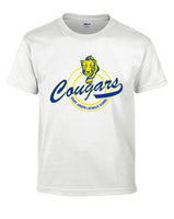 Toddler Cougars Logo White Short Sleeved T Shirt
