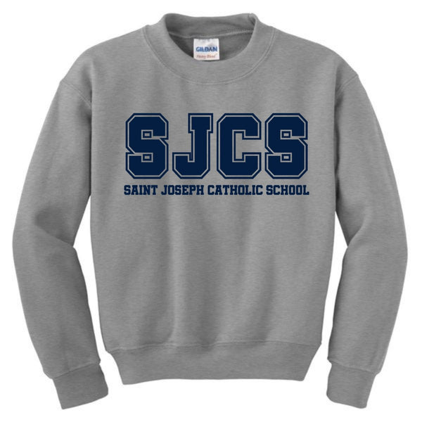 Sport Grey SJCS Block Logo Crewneck Sweatshirt