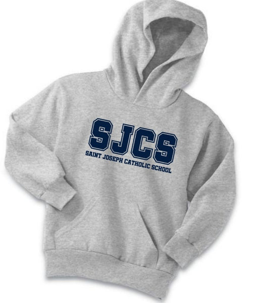 Sport Grey SJCS Block Logo Pullover Hooded Sweatshirt
