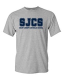 Sport Grey SJCS PE Block Logo Short Sleeved T Shirt