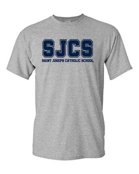 Sport Grey SJCS Block Logo Short Sleeved T Shirt