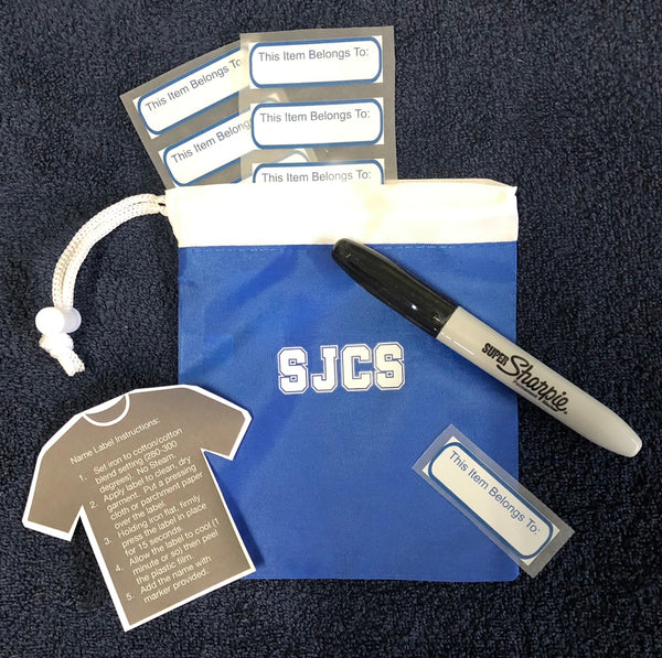 Name Label Complete Kit in SJCS Pouch